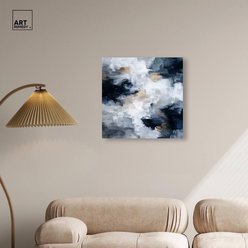 Midnight and Ivory II Canvas by Art Remedy, Gallery Wrapped
