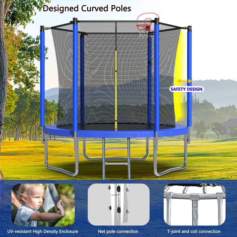 Spacious Design Trampoline Solid Base Structure, Safety Pad For Kid
