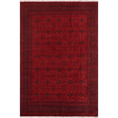 Vintage Biljik Khal Mohammadi Jericho Red/Blue Rug - 9'9'' x 12'7''