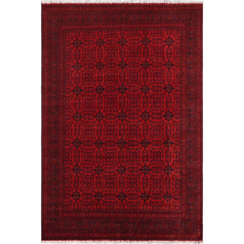 Vintage Biljik Khal Mohammadi Jericho Red/Blue Rug - 9'9'' x 12'7''