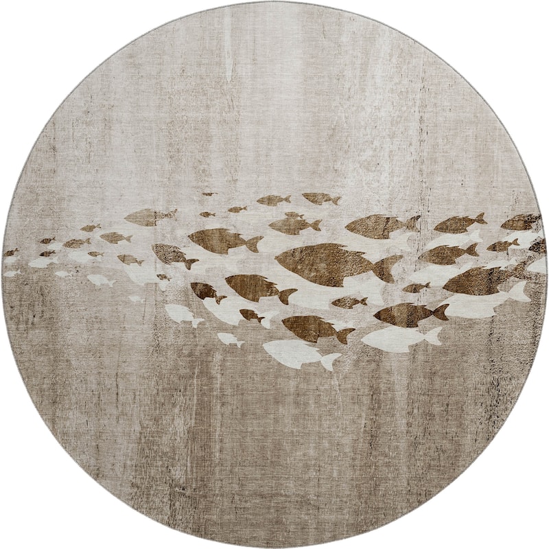 Premium Washable Super Modern Fish Soft Mayfield Rug