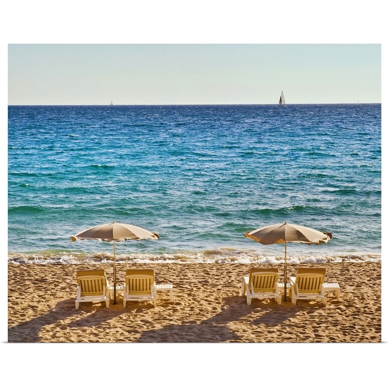 La Croisette Beach Is The Main Beach In Cannes Poster Print