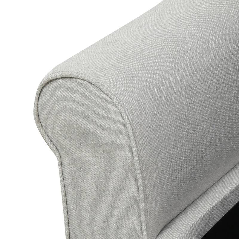 Roomfitters Upholstered Storage Bench Ottoman with Hidden Compartment, Tufted Entryway Bedroom Bench