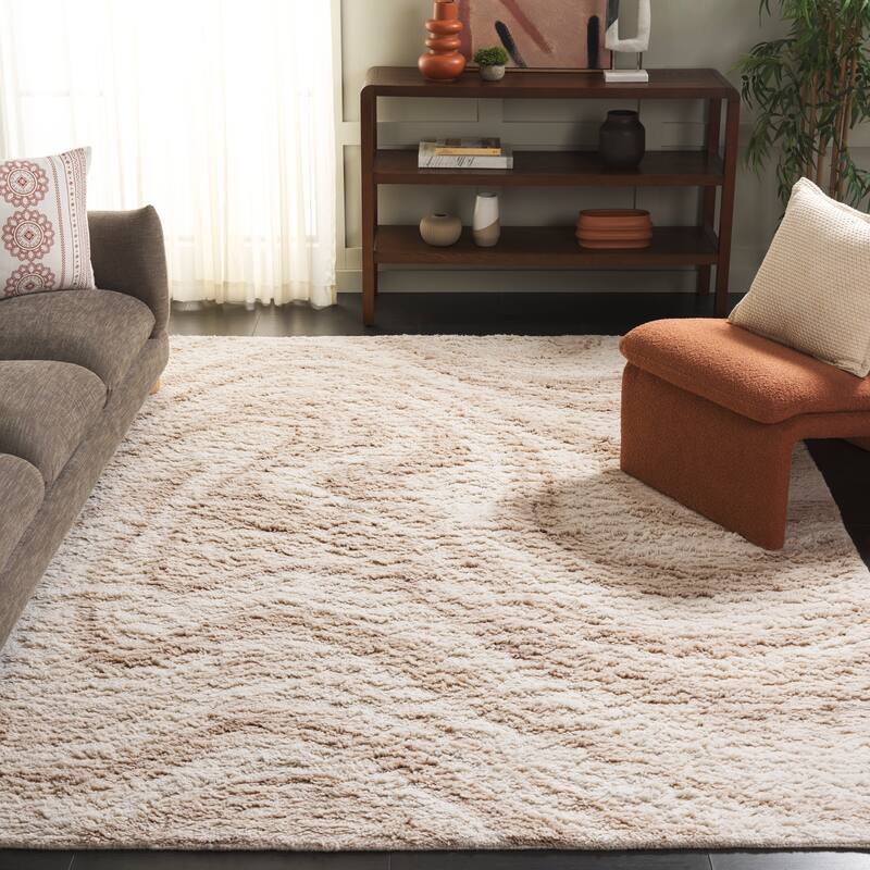 SAFAVIEH Handmade Vermont Breffney Wool Rug - 8' x 10' - Ivory/Beige
