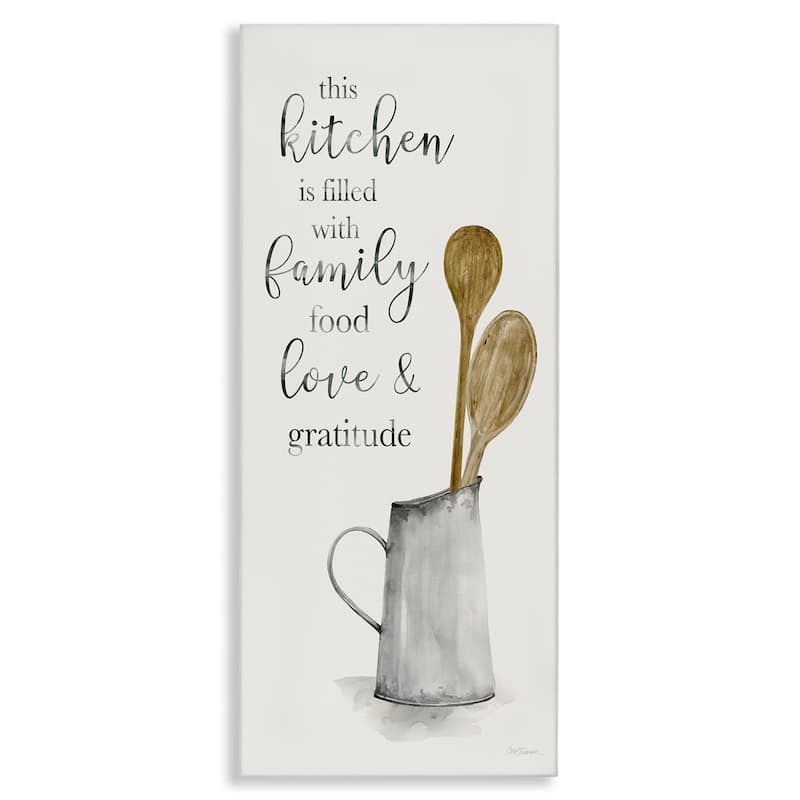 Stupell This Kitchen Family Phrase Canvas Wall Art Design by Carol Robinson - 10 x 24