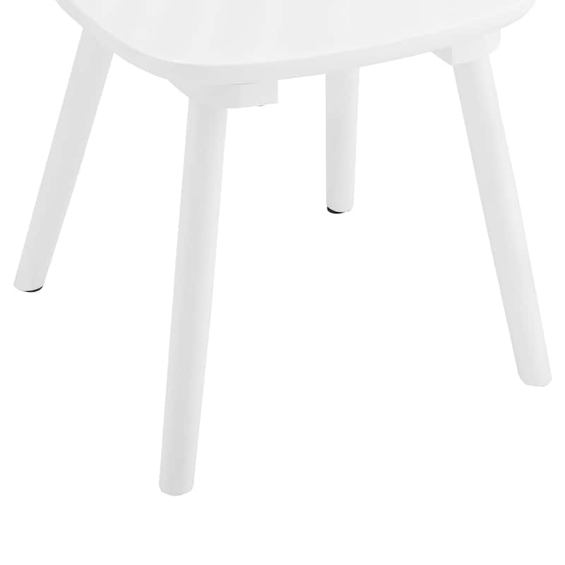 Modern 18.in Kitchen Island Wooden Armless Set of 2 Dining Chairs with Spindle Back