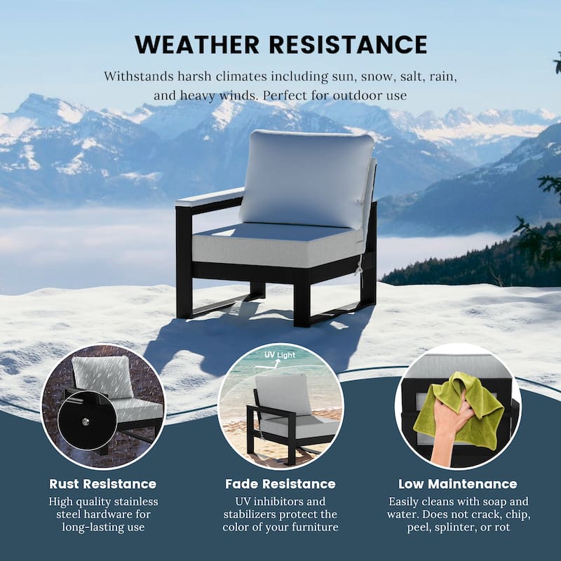 Endless Outdoor Patio Love Seat with Black Frame