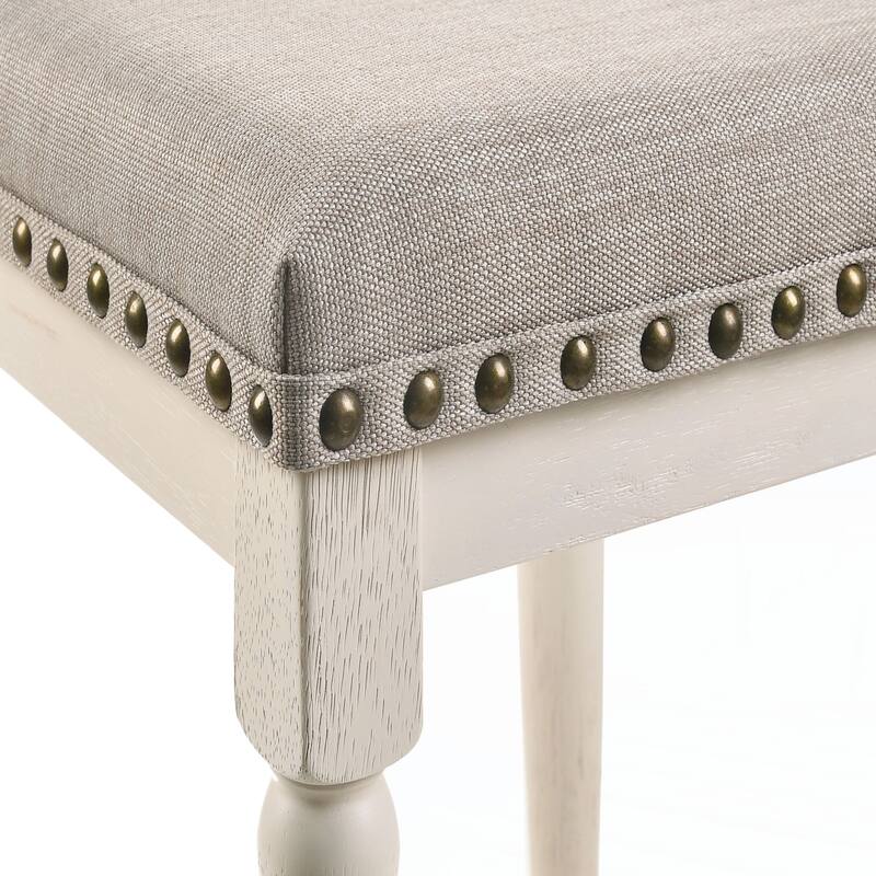 Tan Fabric Counter Height Stool (Set of 2)