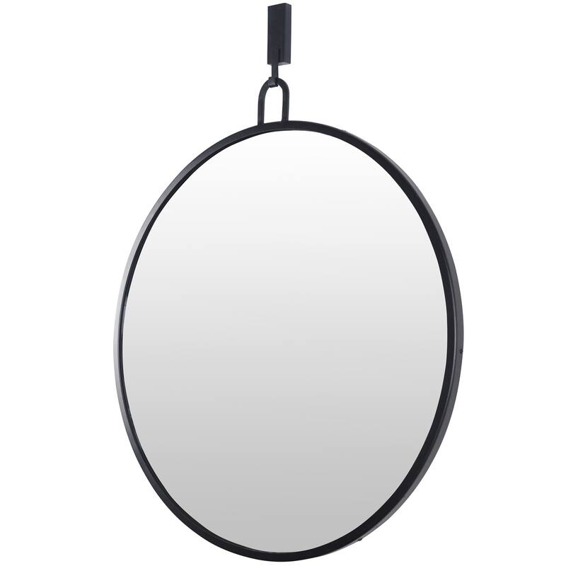 Varaluz Stopwatch Round Accent Mirror - 30"W x 30"H - Black