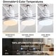 preview thumbnail 23 of 69, YUHAO Kaleido 52 in. Indoor Matte Black 3-Colors Integrated LED 6-Speeds Ceiling Fans with Dual-Finish Blades and Remote Control