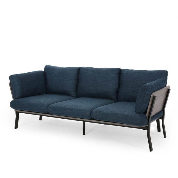 Shop Carvel Mid Century Modern 3 Seater Wood Frame Sofa By Christopher Knight Home Overstock 31624180