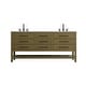 preview thumbnail 54 of 157, Sterling Double Bathroom Vanity Chestnut Brown - 72"