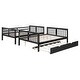 preview thumbnail 6 of 11, Espresso Full Over Full Bunk Bed with Trundle and Ladder, No Box Spring Needed