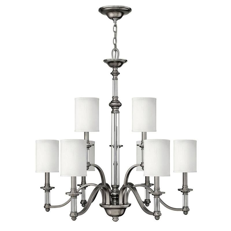 Hinkley Lighting Sussex 9 Light 2 Tier Chandelier - Brushed Nickel