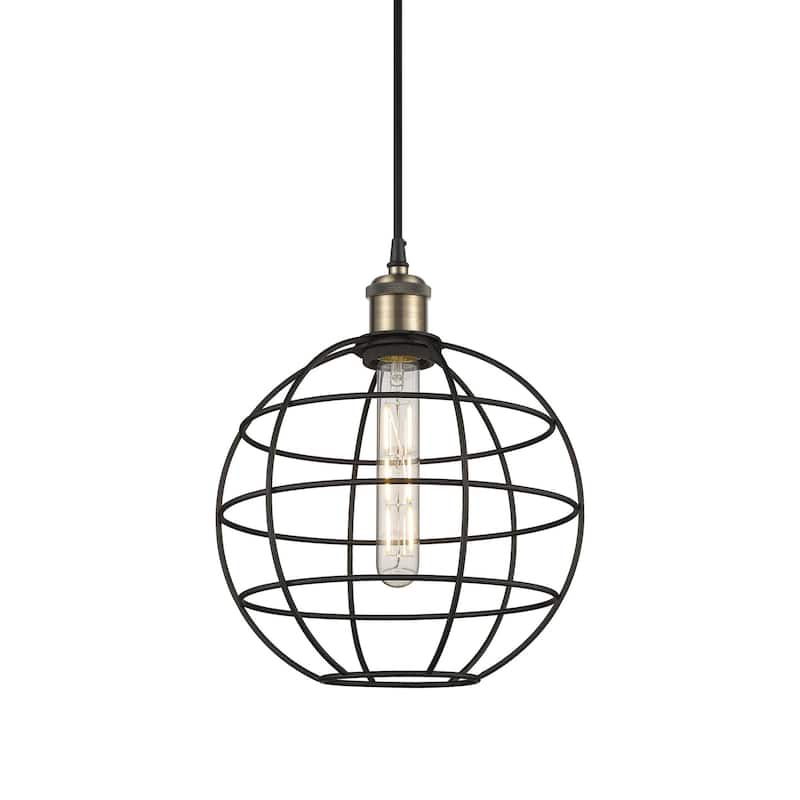 Innovations Lighting 516-1P-13-10 Lake Placid Pendant Lake Placid 10" - Black Antique Brass / Matte Black