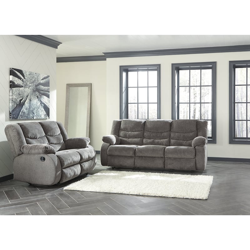 Signature Design by Ashley Tulen Gray 2-Piece Upholstery Package - 87"W x 40"D x 40"H