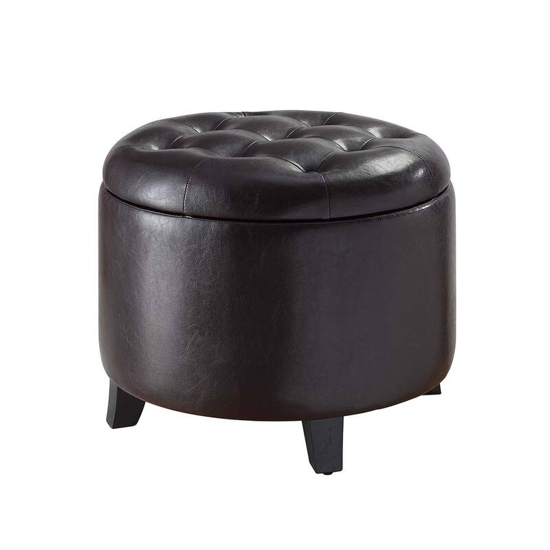 Convenience Concepts Designs4Comfort Round Storage Ottoman