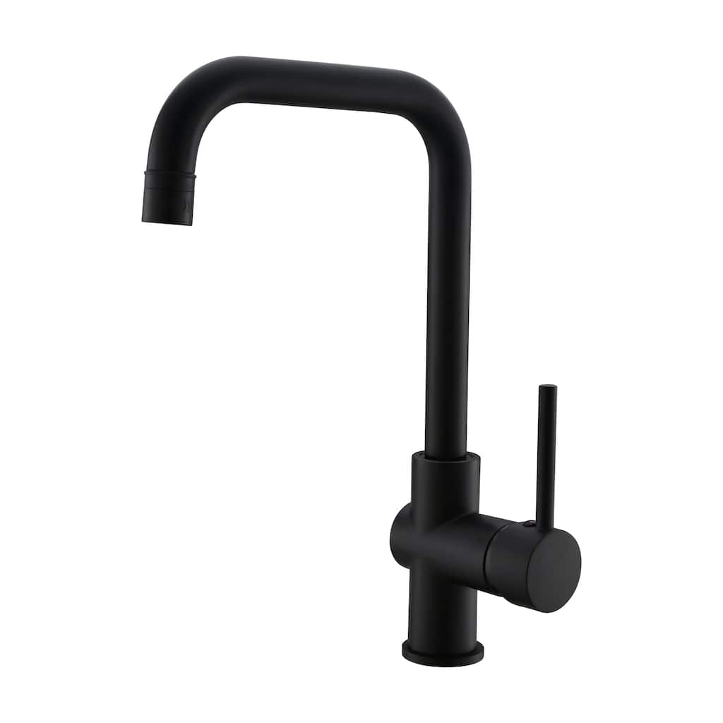 Matte Black Single Handle Kitchen Faucet