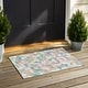 preview thumbnail 121 of 145, Machine Washable Indoor/ Outdoor Modern Loyd Chantille Rug Pearl - 1'8" x 2'6"