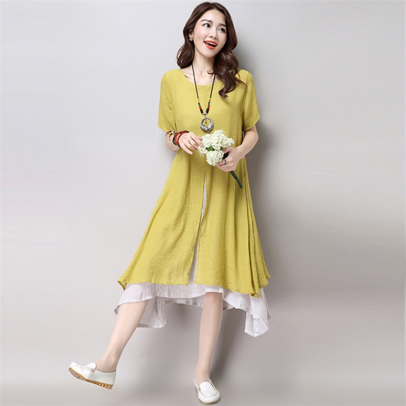 asian style maxi dress