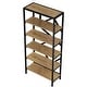 preview thumbnail 29 of 36, 71" Industrial Bookshelf, 6 Tier Rustic Brown Wood Etagere Bookcase, Open Book Shelves