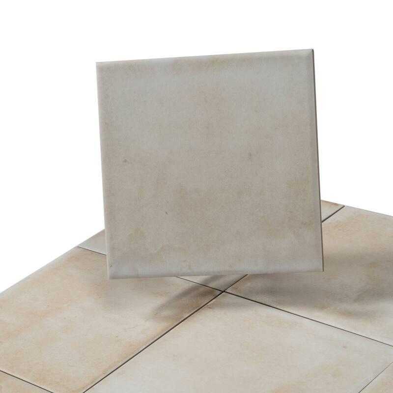 Zahara 6x6 Creamy off-white Porcelain Zellige Square Wall and Floor Tile (5.38 sq ft/case) - 22 Pack