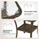 preview thumbnail 20 of 24, 5-Piece Outdoor Rattan Seating Set with Swivel Chairs & Coffee Table