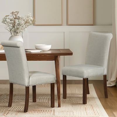 510 Design Aubrey Upholstered Dining Chair with Nailhead Trim Set of 2