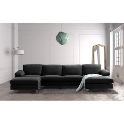 128" Relax Lounger Convertible Sectional Sofa with Reversible Chaises