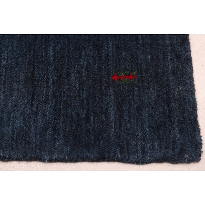 ECARPETGALLERY Hand Loomed Kashkuli Gabbeh Dark Blue Wool Rug - 5'4 x 7'7
