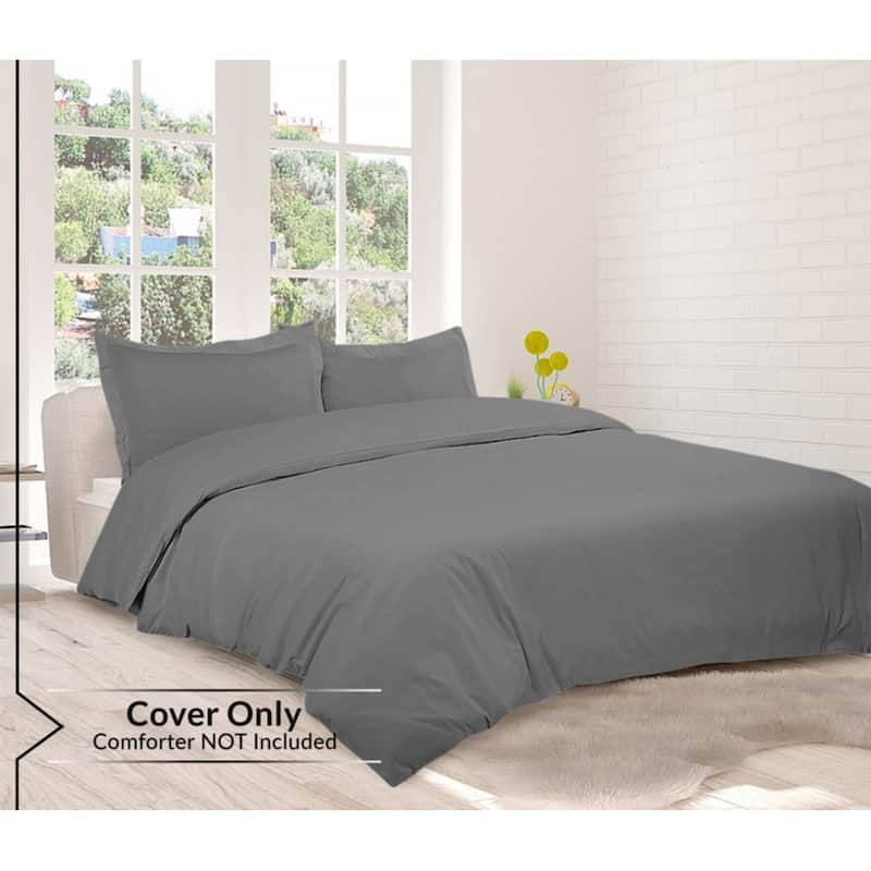 Royale Linens Black Duvet Cover Full Size - Soft Duvet Cover Set - 3 Piece Double Brushed Full Duvet Covers with Zipper Closure