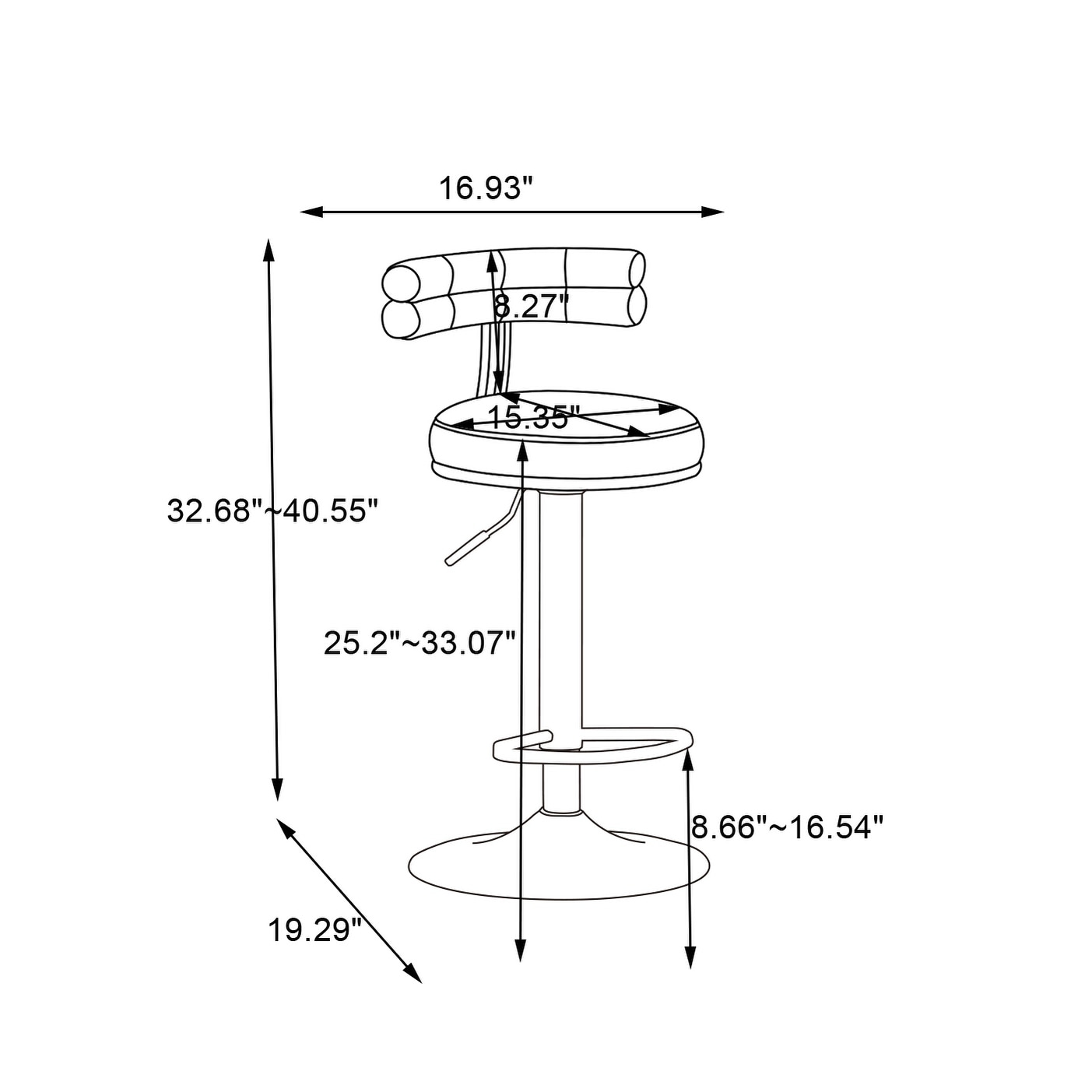 Ergonomic bar stool outlet