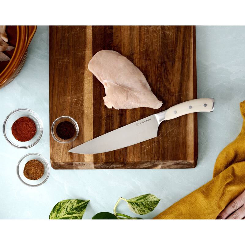 Dura Living Elite 3-Piece Kitchen Knife Set - Forged German Steel Blades, Includes Chef, Utility, and Paring Knives