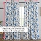 preview thumbnail 21 of 25, HLC.ME Scarlet Floral & Birds Back Tab Rod Pocket - Light Filtering Darkening Curtain Panels, Pair