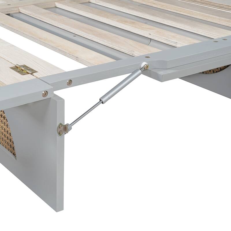 Modern Style Murphy Bed with Large Drawer,USB Ports and Outlets for Bedroom