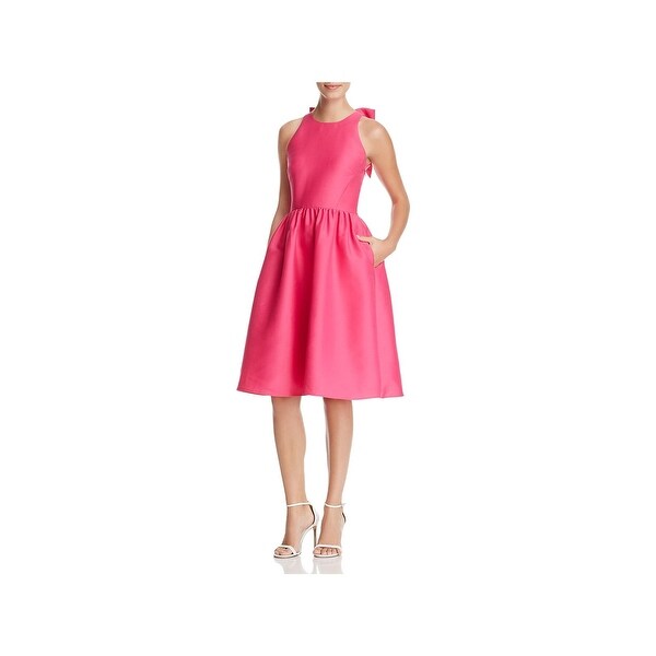 high neck halter midi dress