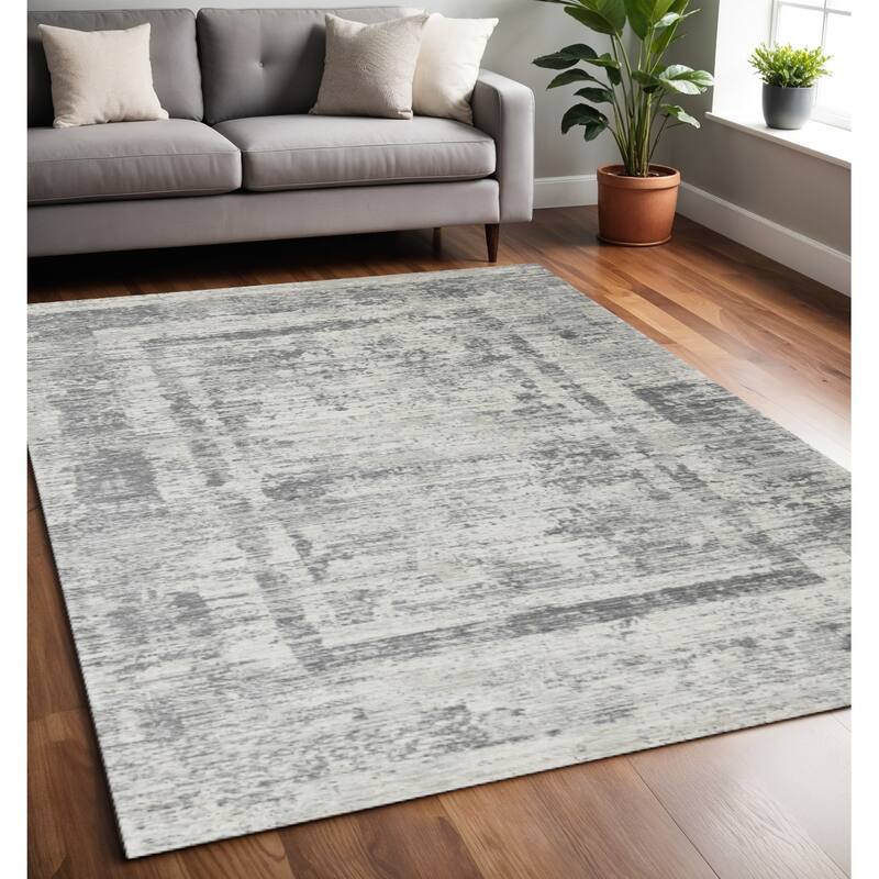 HomeRoots Geometric Modern Rectangle Area Rug - 5' X 8'