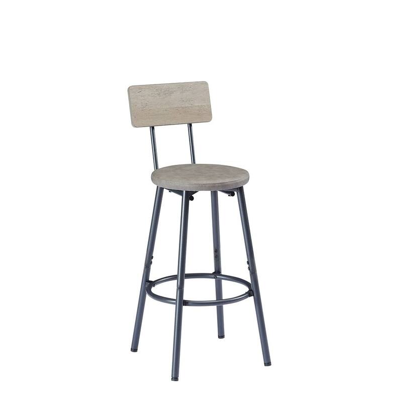 4 PCS Industrial Bar Table Set Long Bar Table with 3 PU Stools