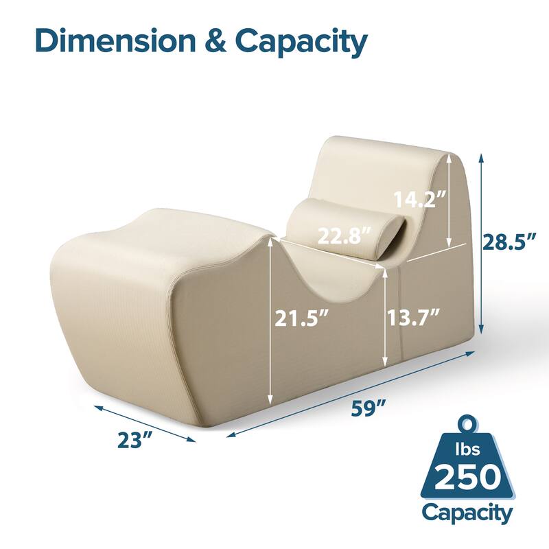 Priage by ZINUS Zero Gravity Herringbone Foam Chaise Lounger