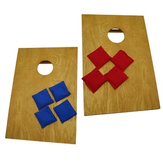 Trademark Innovations3' Acacia Wood Cornhole Boards & Bean Bag Toss Set