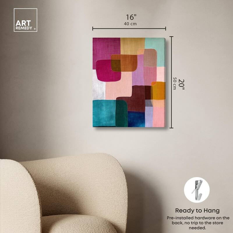 Color Block Cadence III Canvas by Art Remedy, Gallery Wrapped