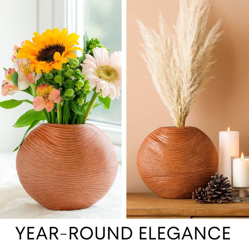 Aria Home Rustic Southwestern Ceramic Vase Terracotta Home Décor