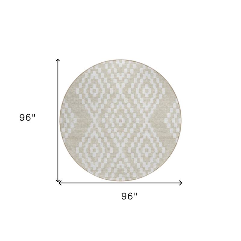 HomeRoots Geometric Transitional Rectangle Outdoor Rug