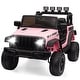 preview thumbnail 1 of 26, Ride on Truck Car 12V Kids Electric Vehicles with Remote Control Pink