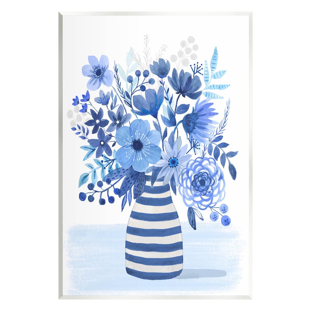 Stupell Blue Mixed Flower Bouquet Wall Plaque Art by Sharon Lee
