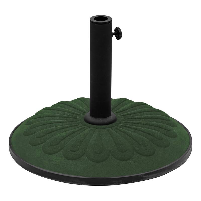Textured Sunflower 55-pound Resin Umbrella Base - Dark Green