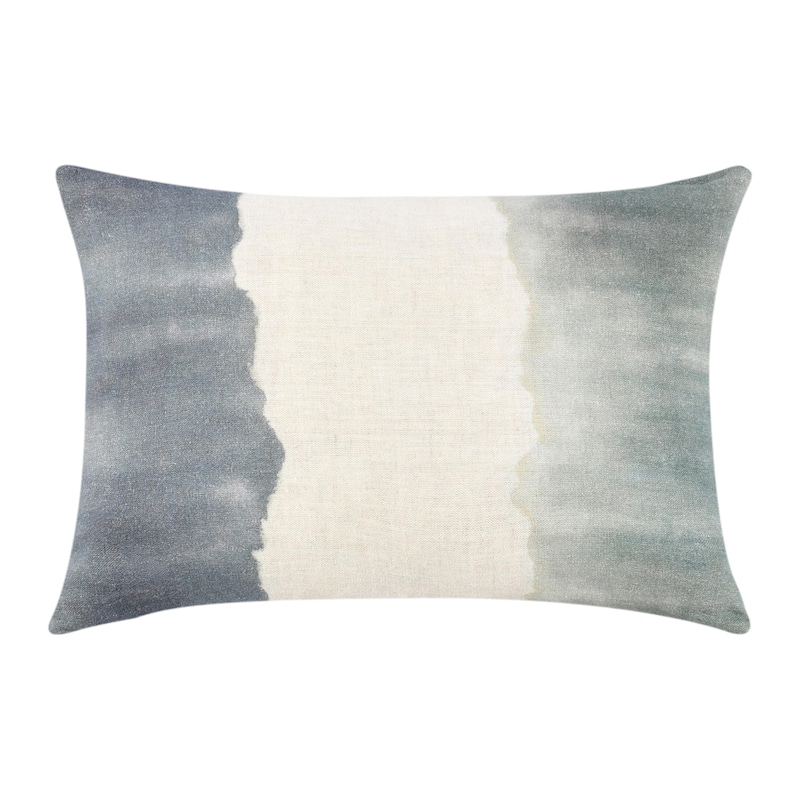 Villa by Classic Home Foundation 14"x20" Blue Belgian Linen Throw Pillow