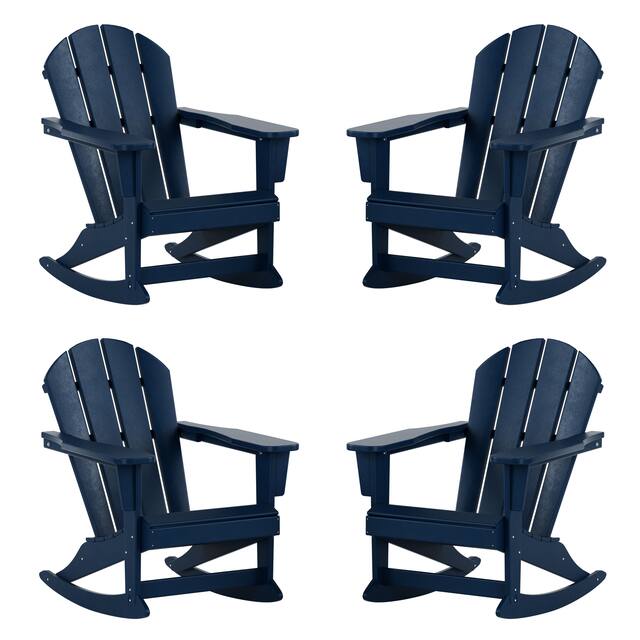 Laguna Adirondack Rocking Patio Chair (Set of 4) - Navy Blue