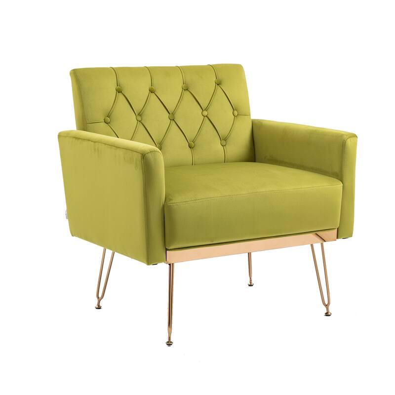 Modern Velvet Single Reading Chairs with Arm Set of 2