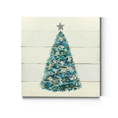 Christmas Shell Tree-Premium Gallery Wrapped Canvas - Ready to Hang